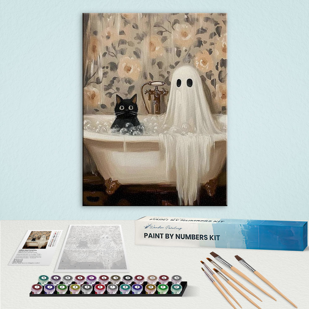 Bath Time with Boo | Paint by Numbers Kit