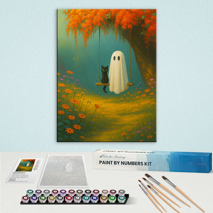 The Ghost and the Black Cat | Paint by Numbers Kit