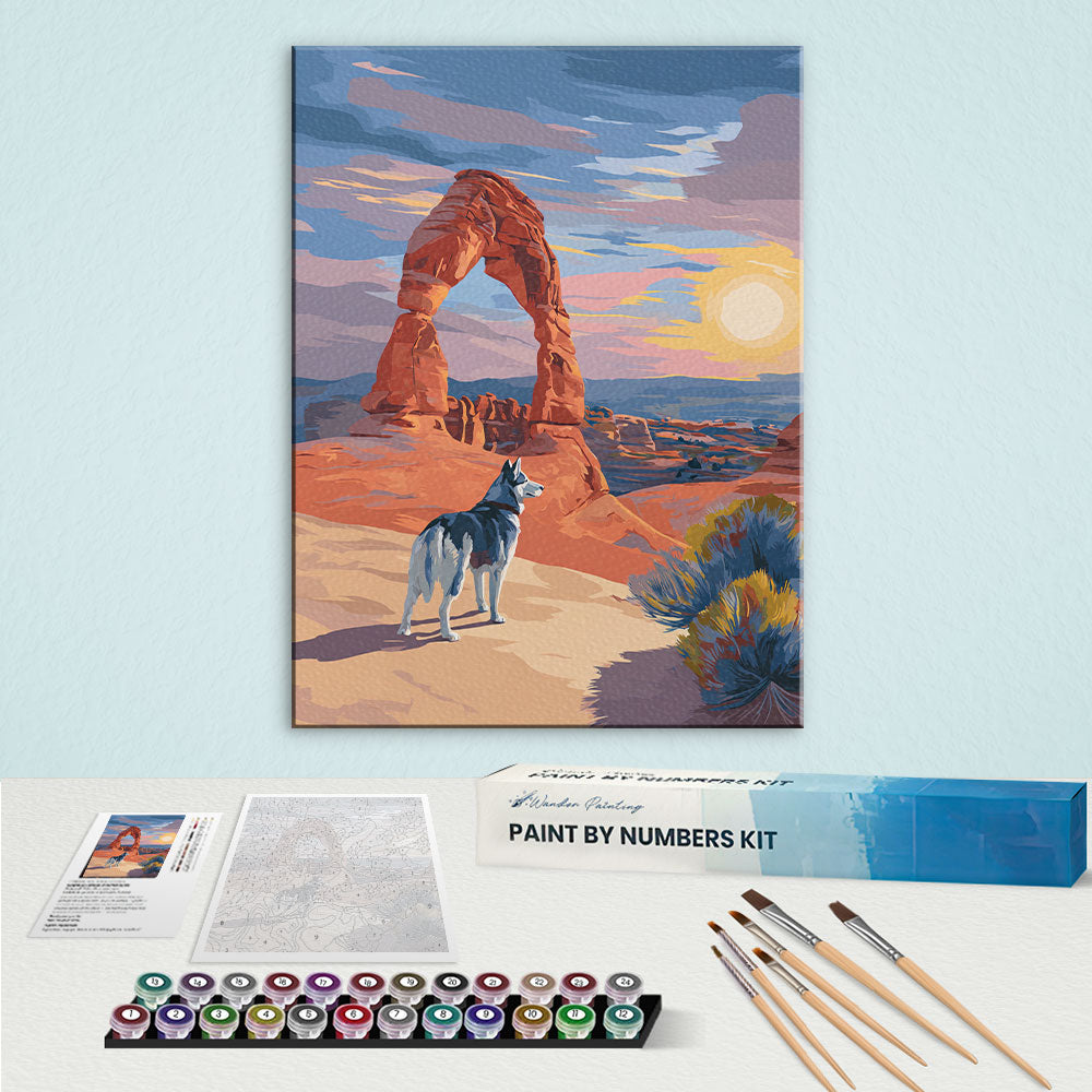 Arches NP - Siberian Husky | Paint by Numbers Kit