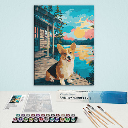 Lake Tahoe - Corgi | Paint by Numbers Kit