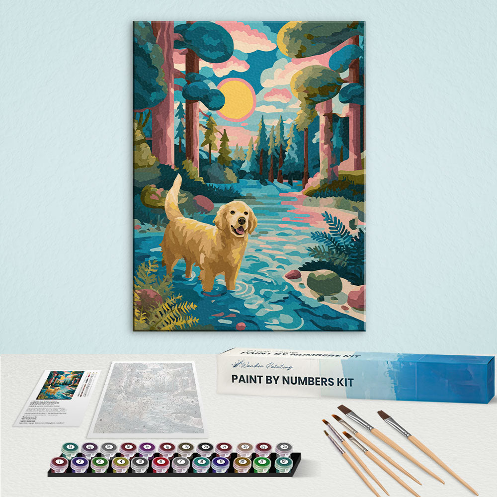 Olympic NP - Golden Retriever | Paint by Numbers Kit