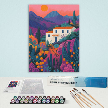 House in Cactus Garden|Paint by Numbers Kit