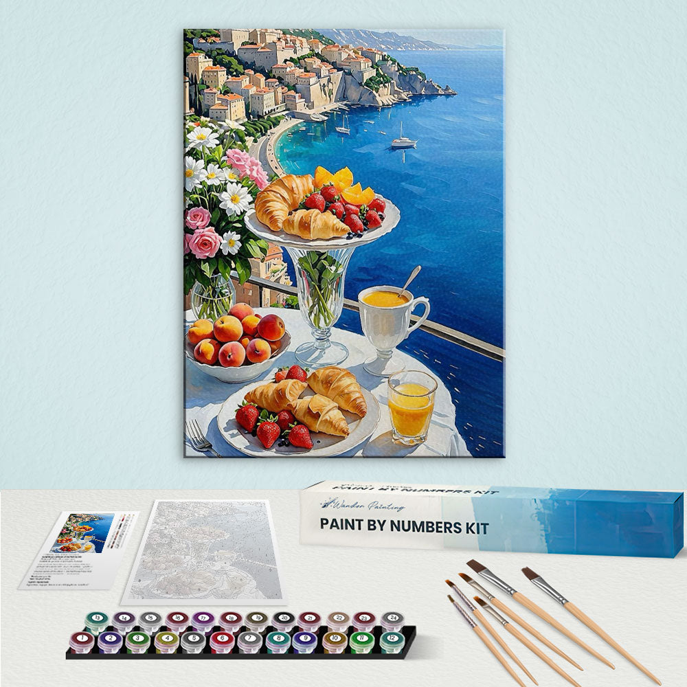 Breakfast on the Amalfi Coast|Paint by Numbers Kit