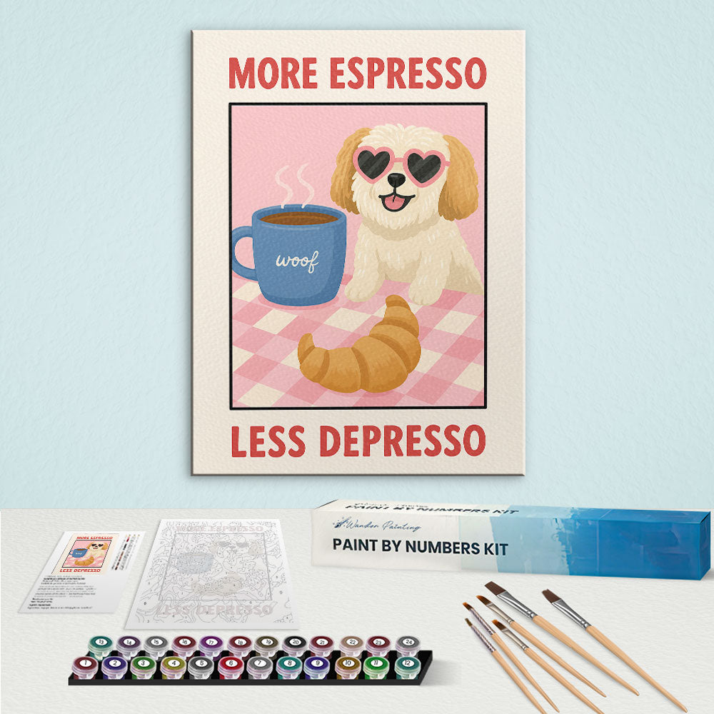 More Espresso, Less Depresso | Paint By Number Kit