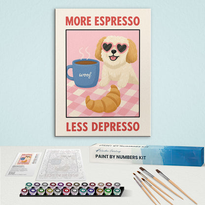 More Espresso, Less Depresso | Paint By Number Kit