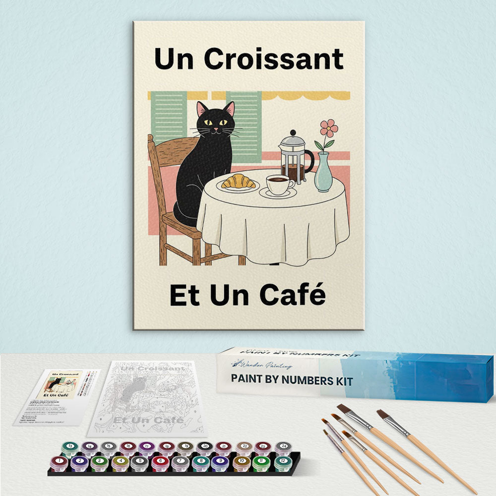 Un Croissant, Et Un Café | Paint By Number Kit