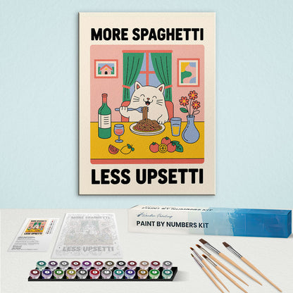 More Spaghetti, Less Upsetti Fat Cat | Paint By Number Kit