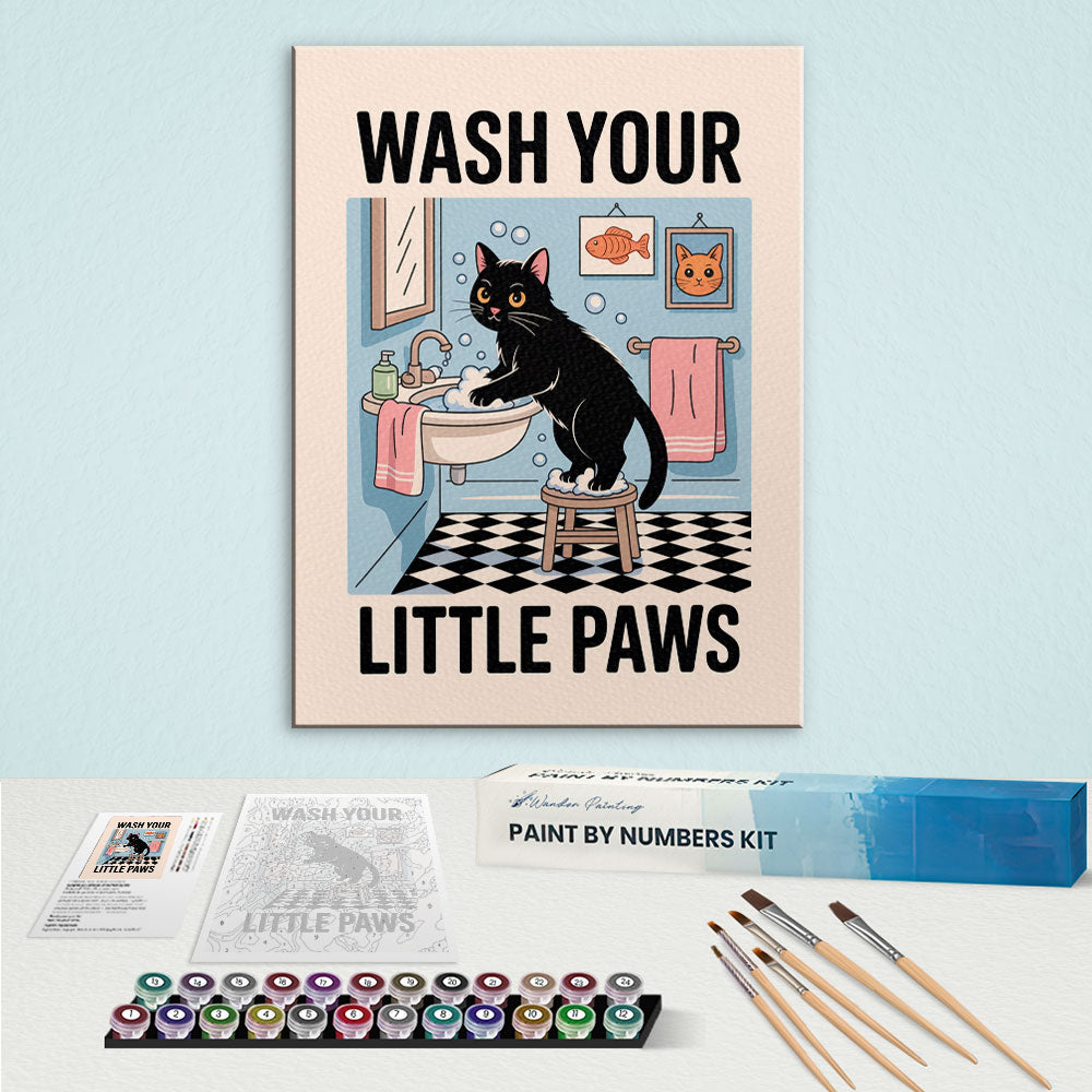 Wash Your Little Paws 1 | Paint By Number Kit