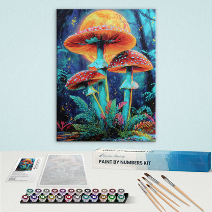 Moonlit Mushrooms | Paint by Numbers Kit