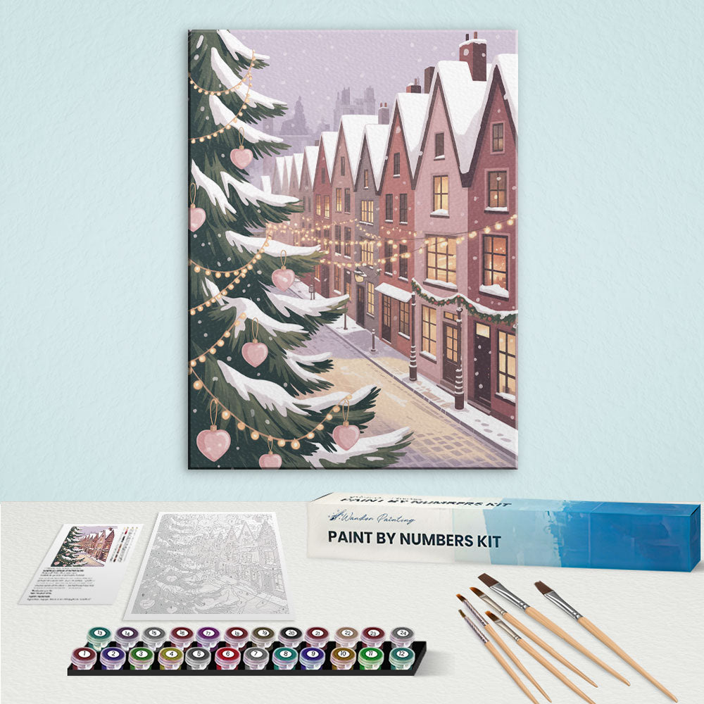 Cozy Christmas Street | Paint by Numbers Kit