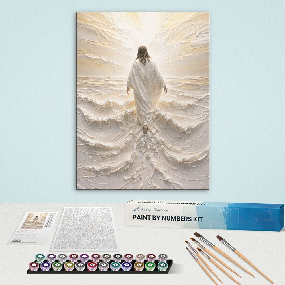Jesus Walking on Sand | Paint by Numbers Kit