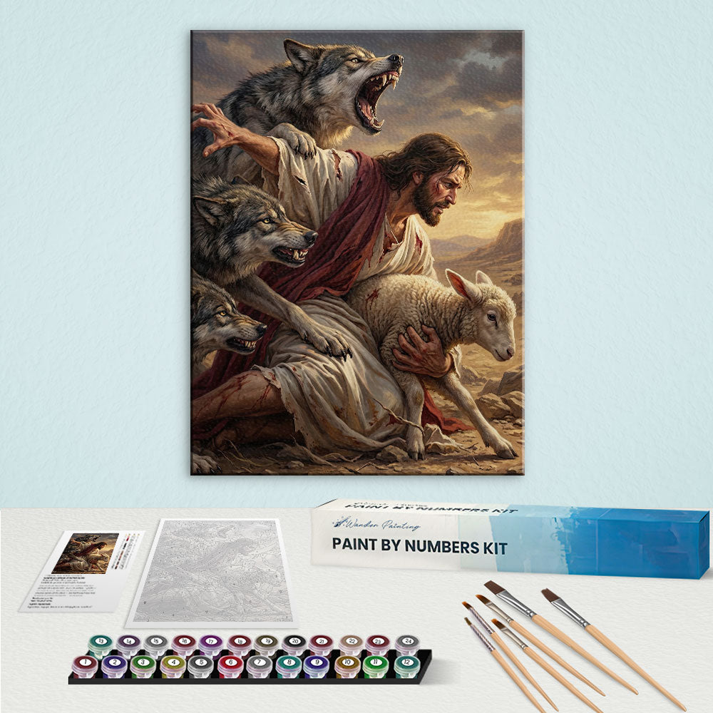 Jesus Protecting | Paint by Numbers Kit