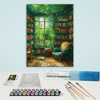 Evergreen Reading Nook | Paint by Numbers Kit