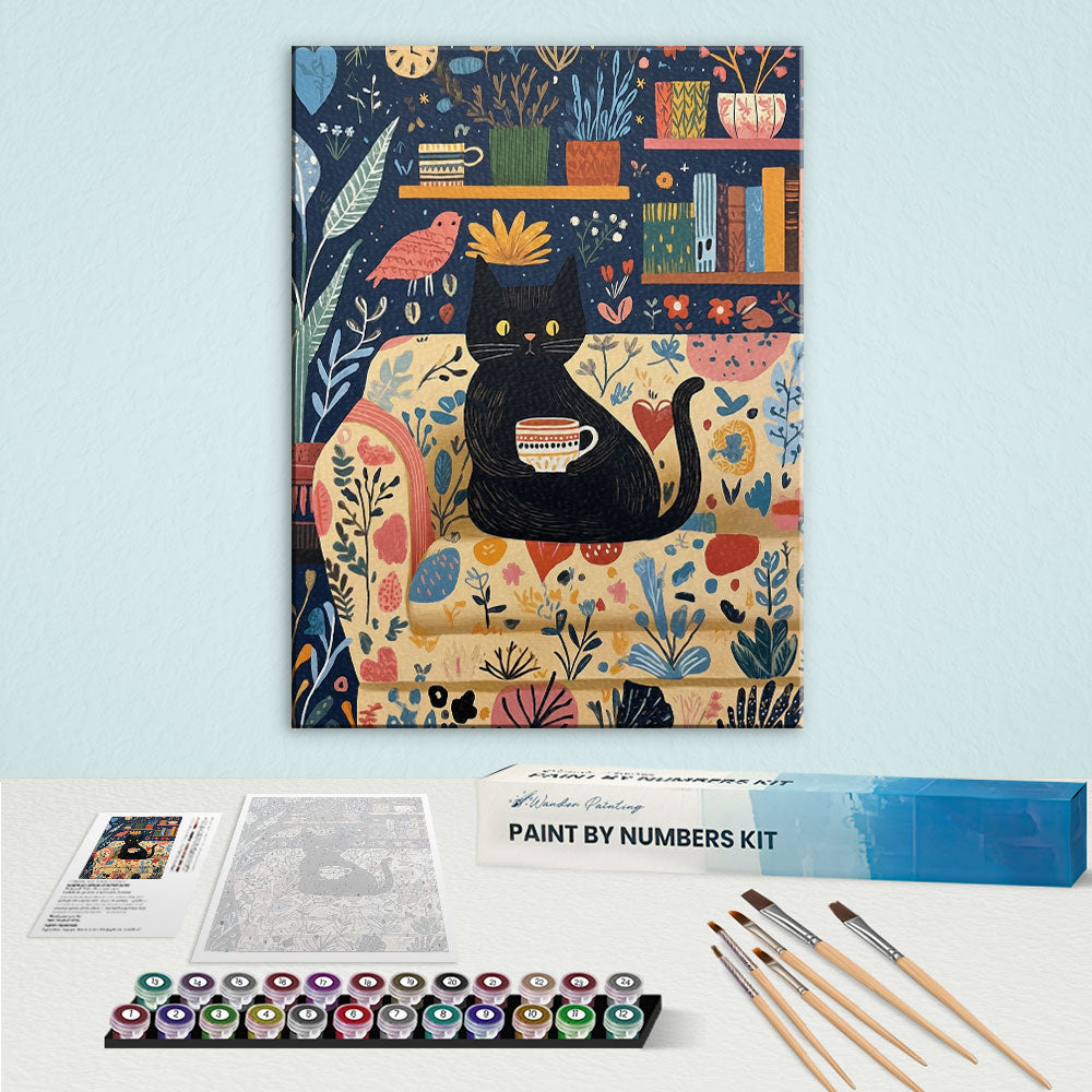 Coffee Cat | Paint by Numbers Kit