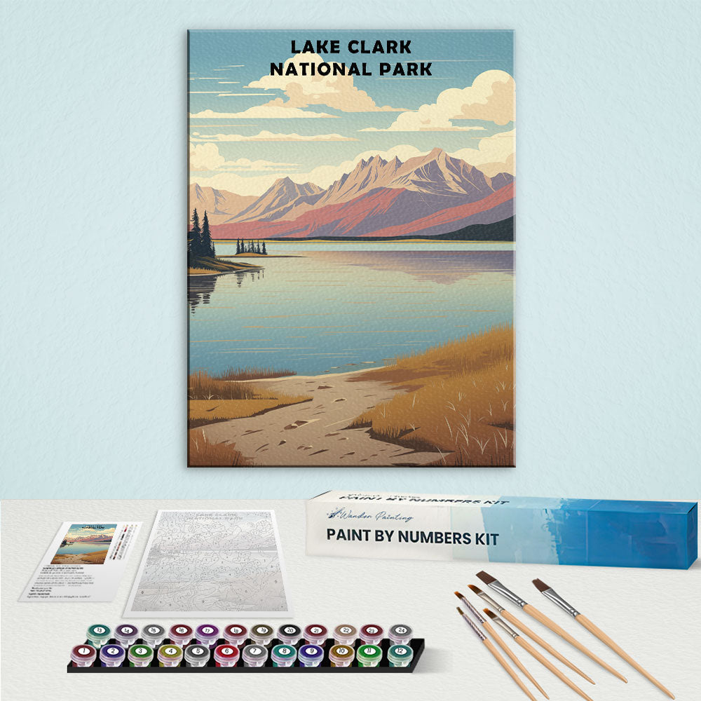 Lake Clark Nationalpark | Malen nach Zahlen Set