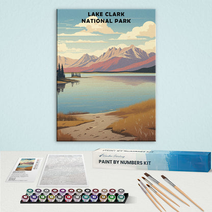 Lake Clark Nationalpark | Malen nach Zahlen Set