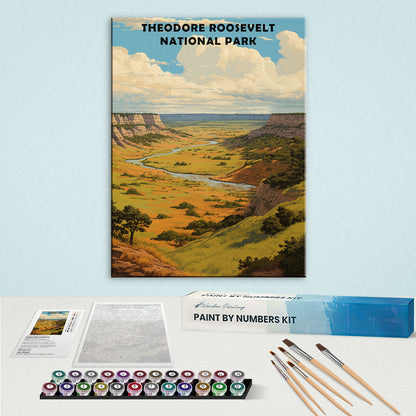 Theodore Roosevelt Nationalpark | Malen nach Zahlen Set