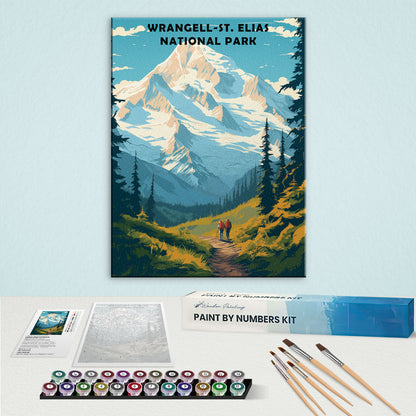 Wrangell-St. Elias Nationalpark | Malen nach Zahlen Set