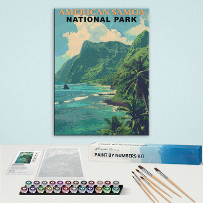 American Samoa National Park Vintage | Paint by Numbers Kit