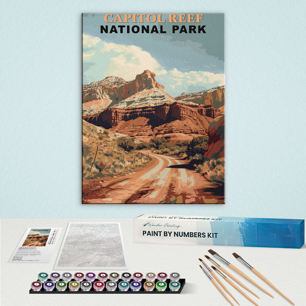 Capitol Reef National Park Vintage | Paint by Numbers Kit