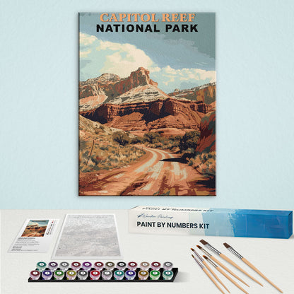 Capitol Reef National Park Vintage | Paint by Numbers Kit