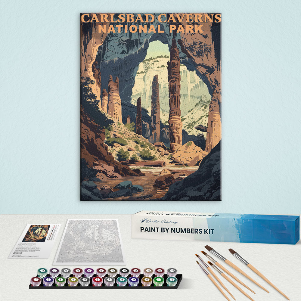 Carlsbad Caverns National Park Vintage | Paint by Numbers Kit