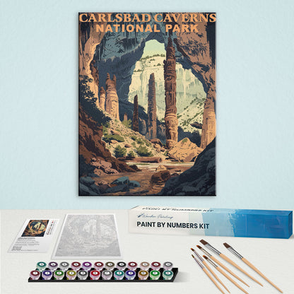 Carlsbad Caverns National Park Vintage | Paint by Numbers Kit