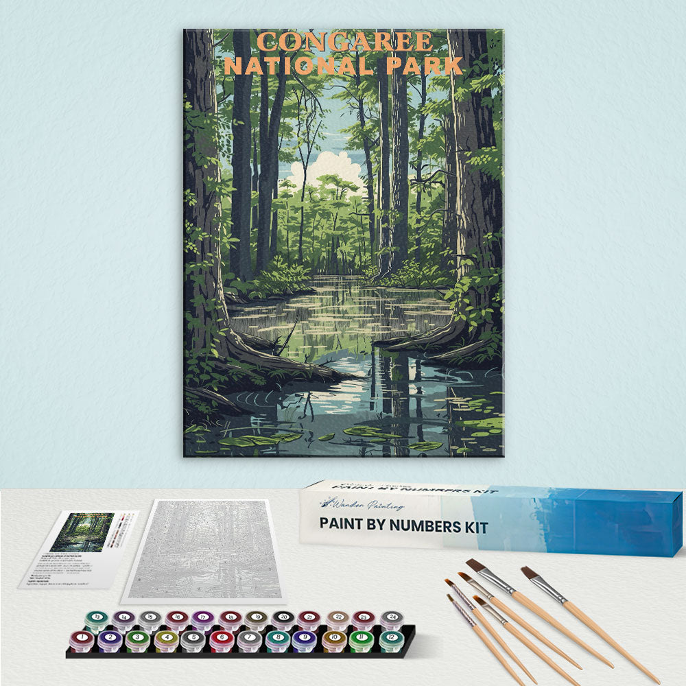 Congaree National Park Vintage | Paint by Numbers Kit