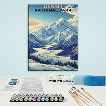 Denali National Park Vintage and Preserve | Paint by Numbers Kit