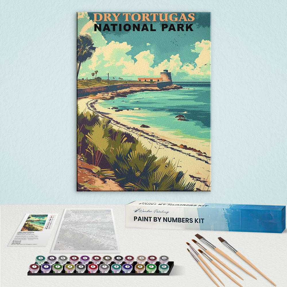 Dry Tortugas National Park Vintage | Paint by Numbers Kit