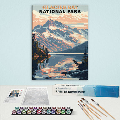 Glacier Bay National Park Vintage | Paint by Numbers Kit