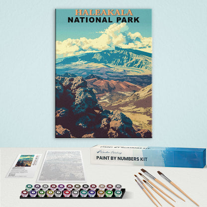 Haleakala National Park Vintage | Paint by Numbers Kit