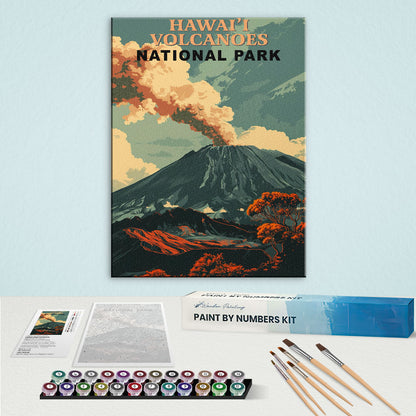 Hawai'i Volcanoes Park Vintage | Paint by Numbers Kit