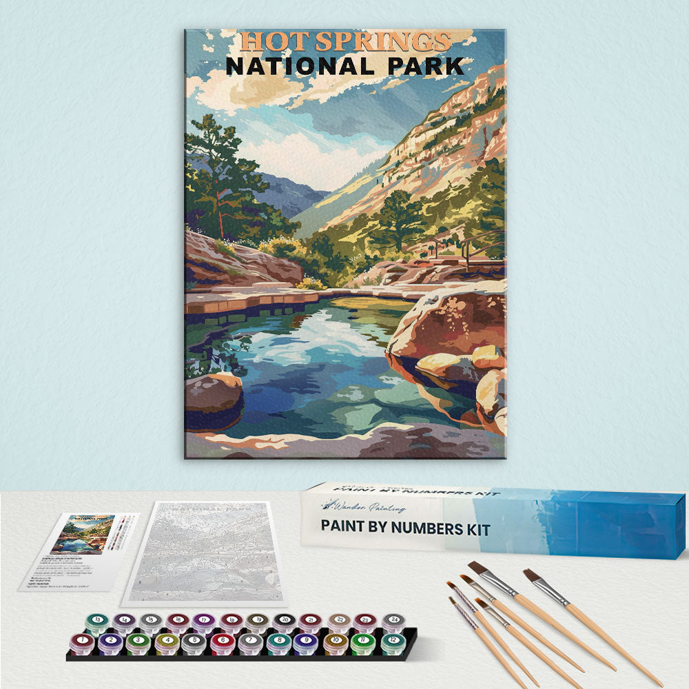 Hot Springs National Park Vintage | Paint by Numbers Kit