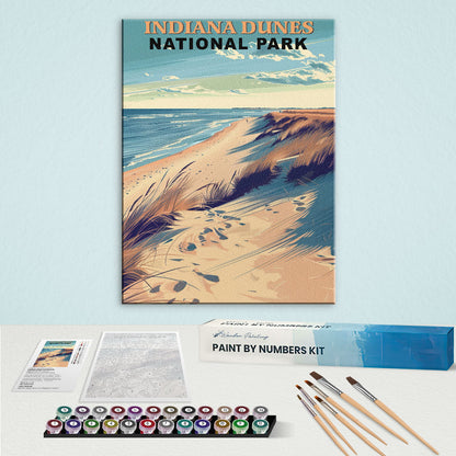 Indiana Dunes National Park Vintage | Paint by Numbers Kit