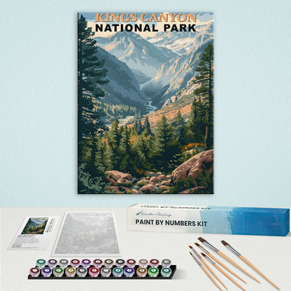 Kings Canyon National Park Vintage | Paint by Numbers Kit