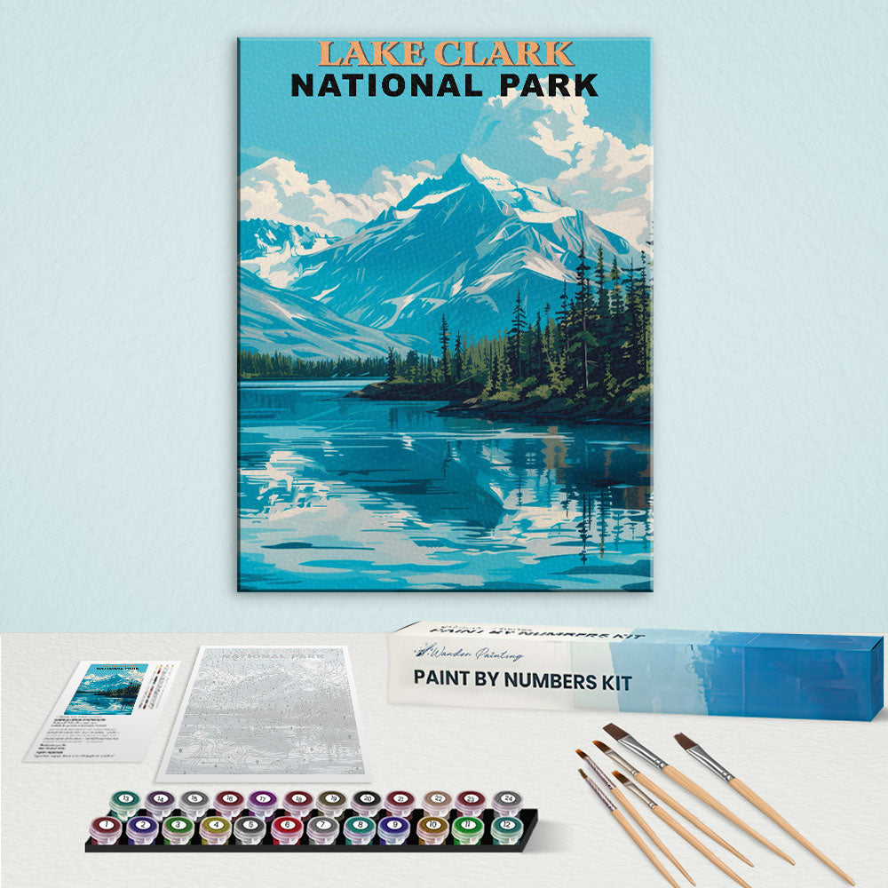 Lake Clark National Park Vintage | Paint by Numbers Kit