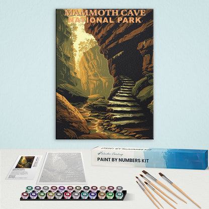 Mammoth Cave National Park Vintage | Paint by Numbers Kit