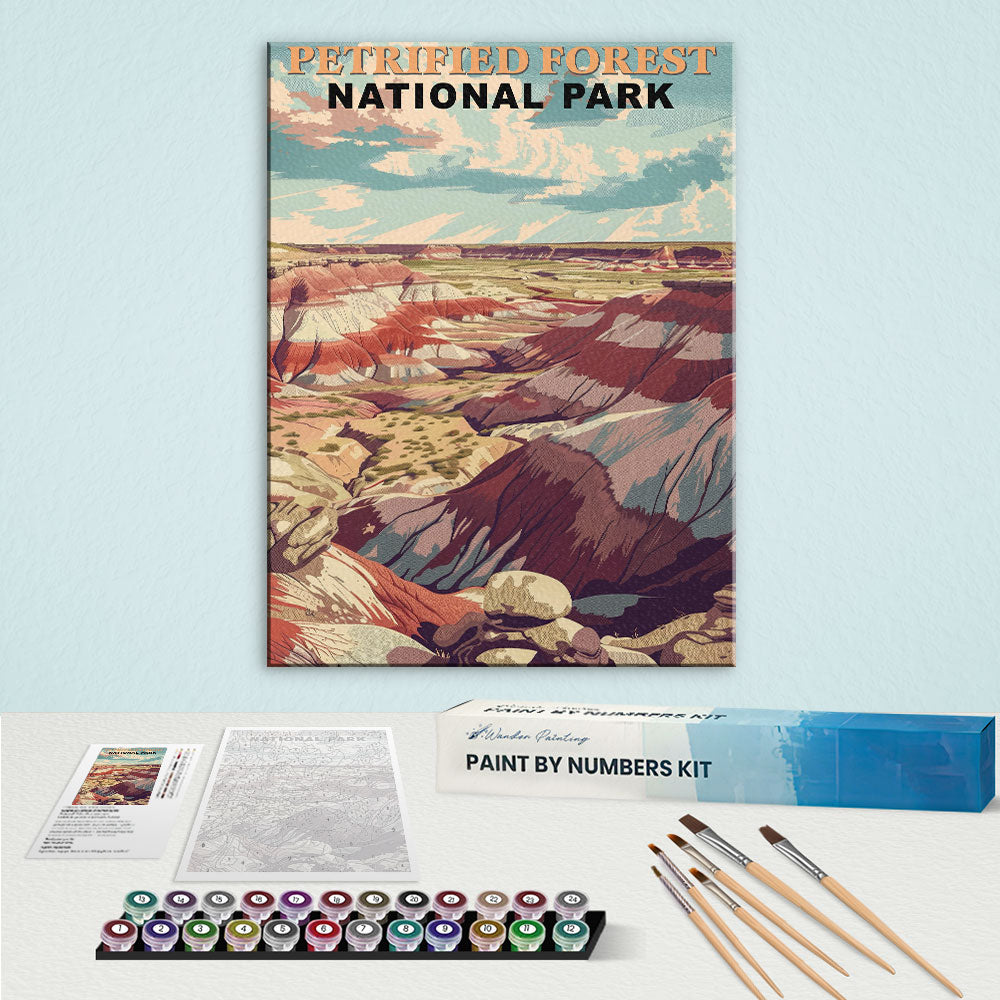 Petrified Forest National Park Vintage | Paint by Numbers Kit