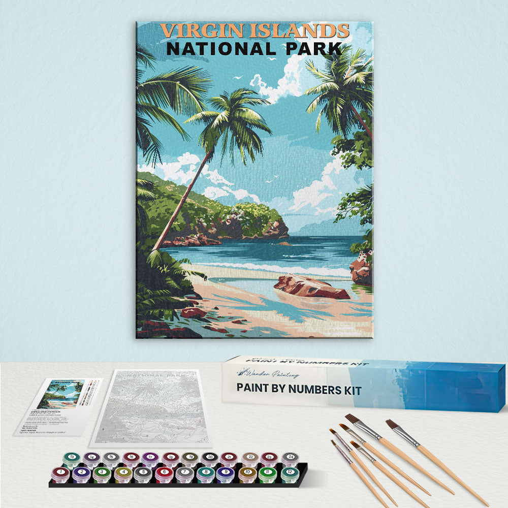 Virgin Islands National Park Vintage | Paint by Numbers Kit