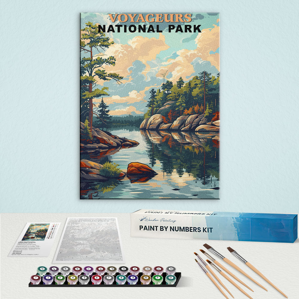 Voyageurs National Park Vintage | Paint by Numbers Kit