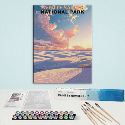 White Sands National Park Vintage | Paint by Numbers Kit