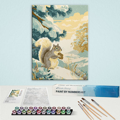 Winter Squirrel | Paint by Numbers Kit