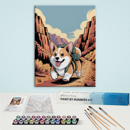 Zion National Park - Corgi | Paint by Numbers Kit