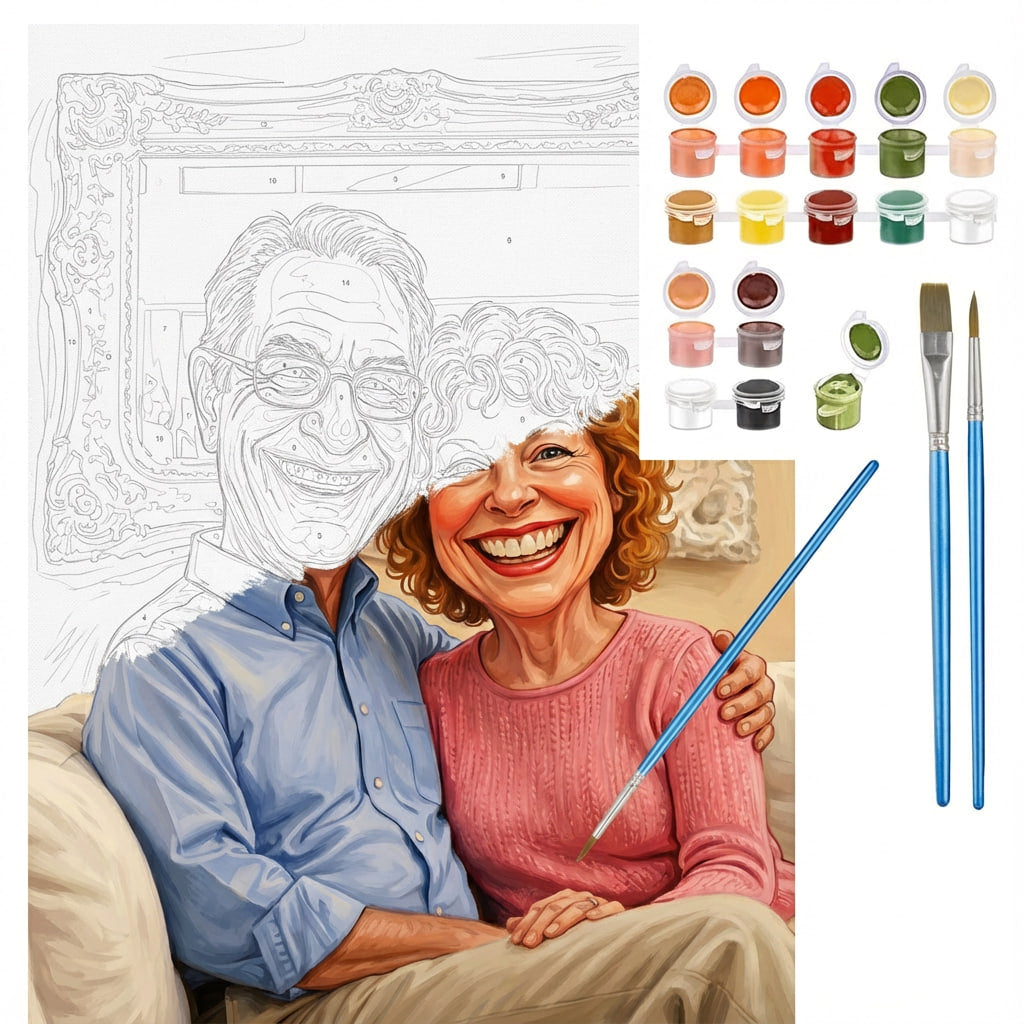 Custom Caricature Portrait | Paint by Numbers Kit
