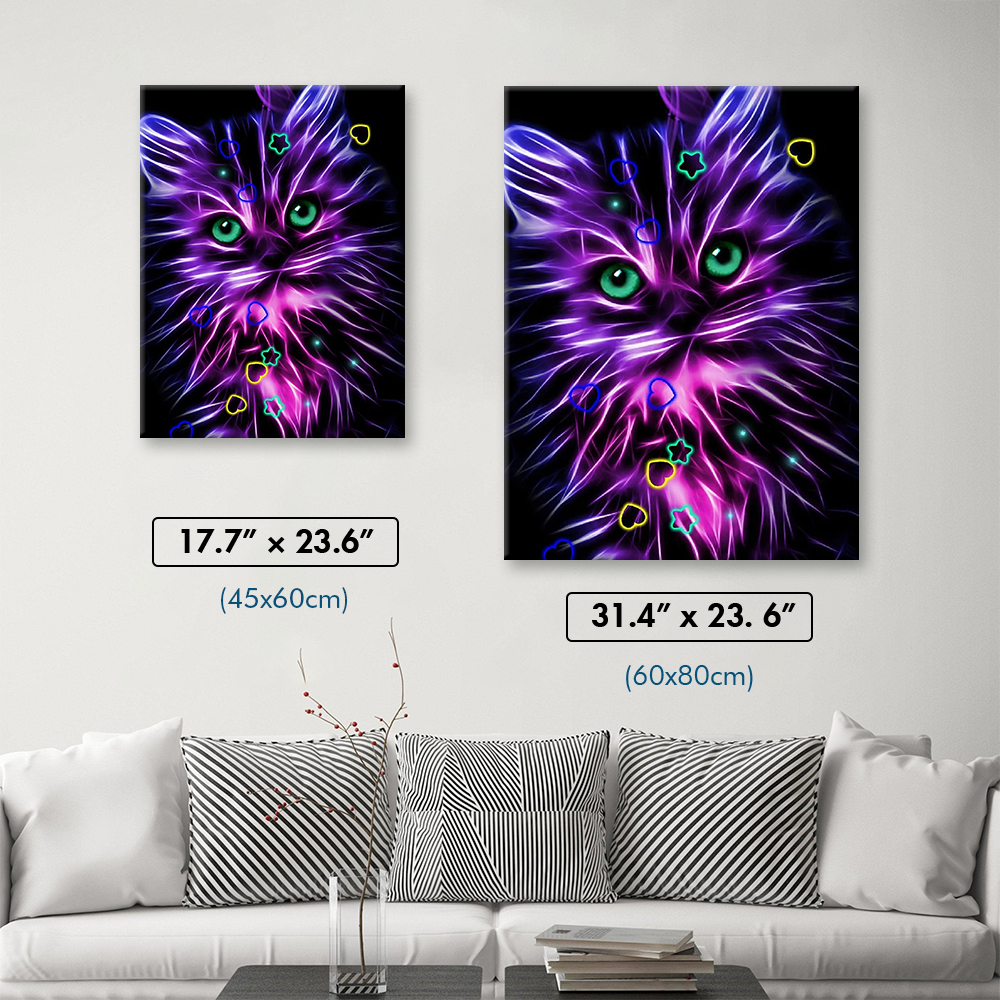 Cat Lights Diamond Painting