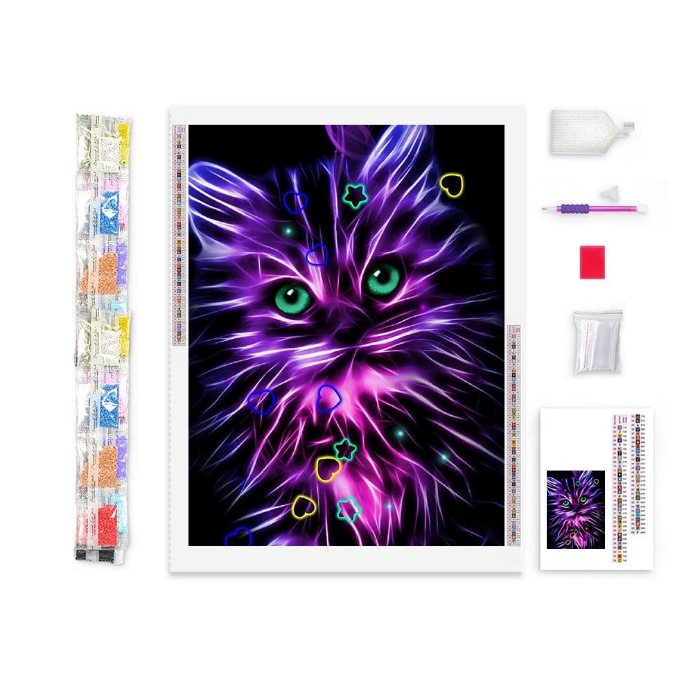 Cat Lights Diamond Painting