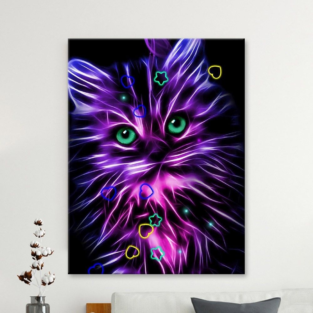 Cat Lights Diamond Painting