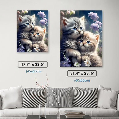 Little Kitten By Daisies Diamond Painting