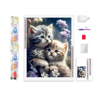 Little Kitten By Daisies Diamond Painting